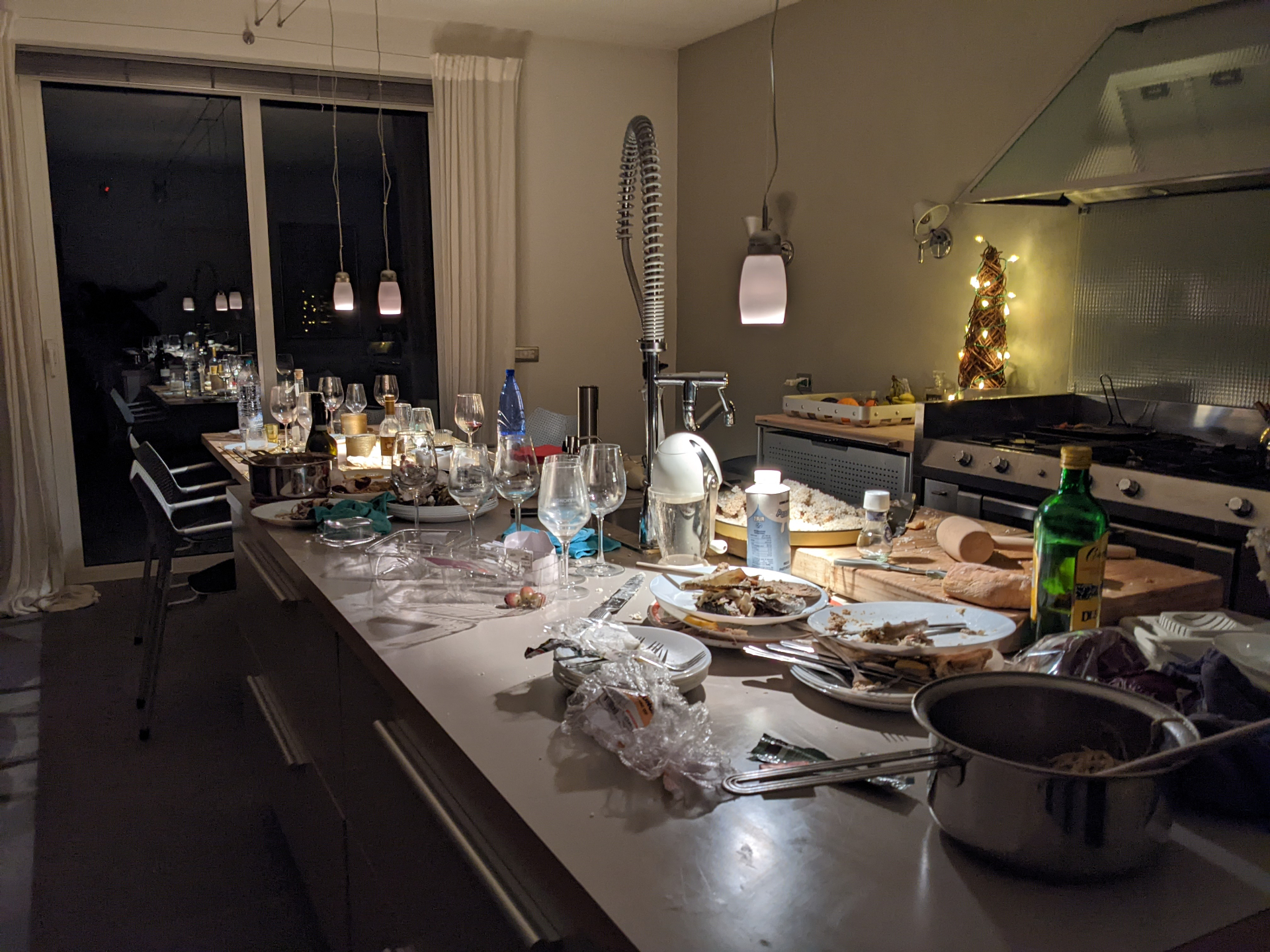 Eindscore na een kerstdiner